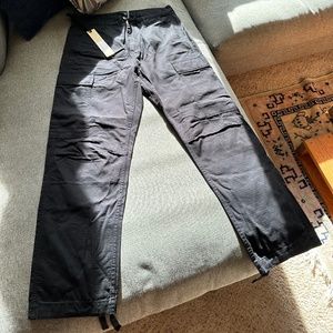 NEW Ksubi Fugitive Cargo Pants Black 33 Waist